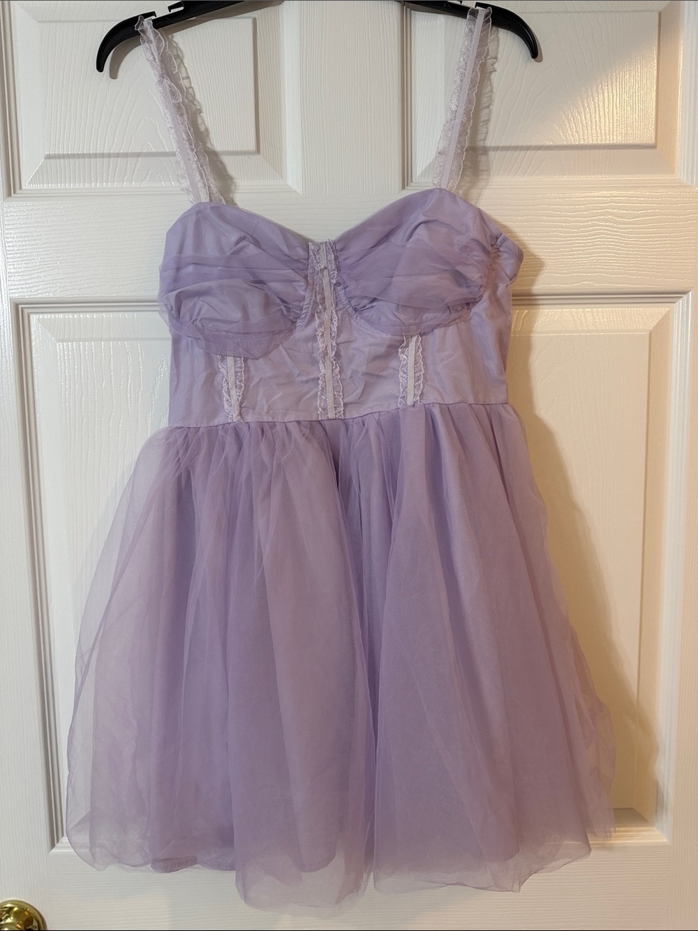 SHEIN Lavender Tulle Babydoll Dress